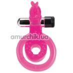 Віброкільце Rabbit Cock Ball Harness, рожеве - Фото №1