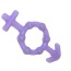 Эрекционное кольцо с шариками, фиолетовое - Фото №0