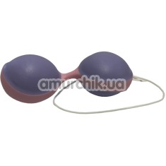 Вагінальні кульки Amor Gym Balls Duo, фіолетово-рожеві - Фото №1