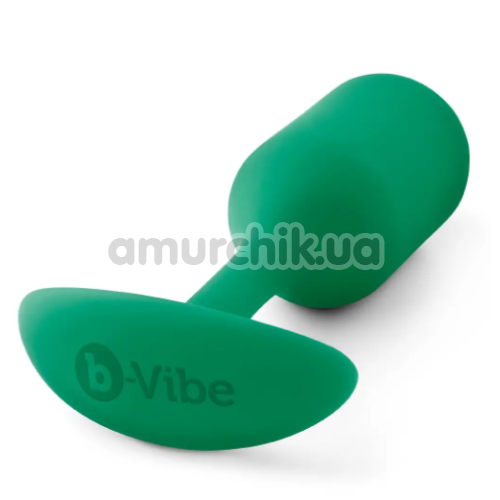 Анальна пробка зі зміщеним центром ваги B-Vibe Snug Plug 2, зелена