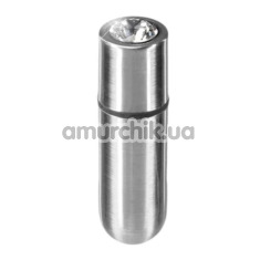 Віброкуля First-Class Bullet With Key Chain Pouch, срібна - Фото №1
