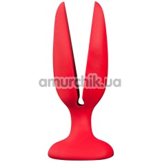 Анальная пробка Menz Staff Flower Butt Plug Red, красная - Фото №1