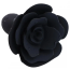 Анальна пробка з трояндою Loveshop Silicone Anal Plug, чорна - Фото №4