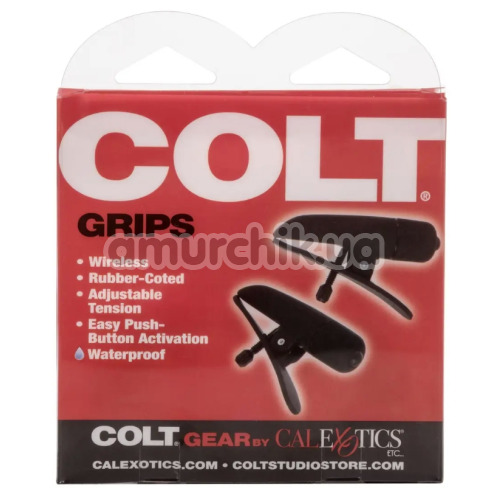 Затискачі для сосків з вібрацією Colt Grips, чорні