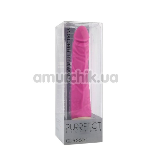Вібратор Purrfect Silicone Classic, 18 см рожевий