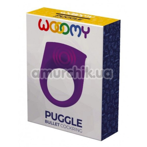Виброкольцо для члена Wooomy Puggle, фиолетовое