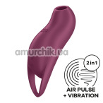 Симулятор орального секса для женщин с вибрацией Satisfyer Pocket Pro 1, бордовый - Фото №1