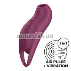 Симулятор орального секса для женщин с вибрацией Satisfyer Pocket Pro 1, бордовый - Фото №1