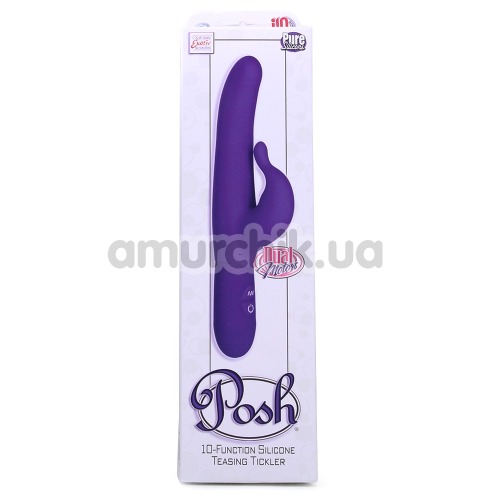Вибратор Posh 10-Function Silicone Teasing Tickler, фиолетовый