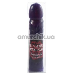 Свеча Slash в форме фаллоса Wax Play, фиолетовая - Фото №1