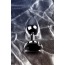 Анальна пробка з чорним кристалом Toyfa Metal Heart 717013-5, срібна - Фото №7