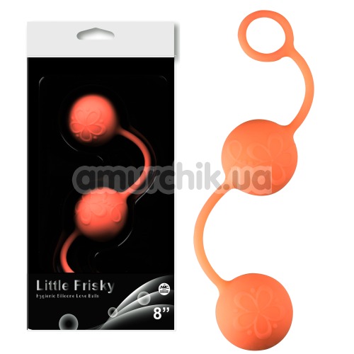Вагинальные шарики Little Frisky ребристые, оранжевые