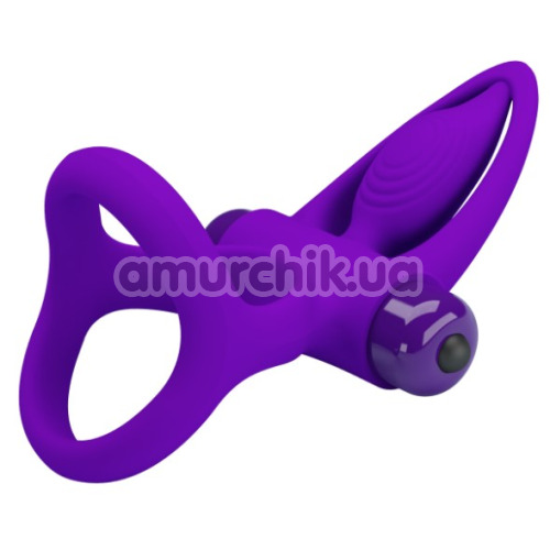 Виброкольцо для члена Pretty Love Vibration Cock Ring, фиолетовое