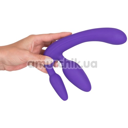 Безремневой страпон Triple Teaser Strapless Strap-On, фиолетовый