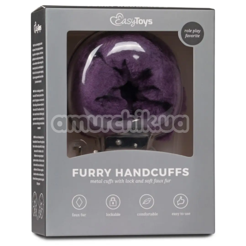 Наручники Easy Toys Furry Handcuffs, фиолетовые