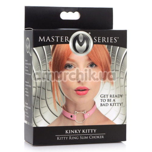 Нашийник Master Series Kinky Kitty, рожевий