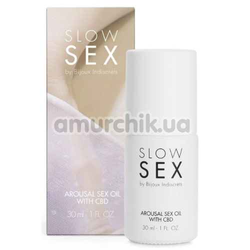 Масажна олія Bijoux Indiscrets Slow Sex Oral Sex Oil With CBD, 30 мл