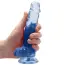 Фалоімітатор Realrock Crystal Clear Dildo Realistic 7, блакитний - Фото №5