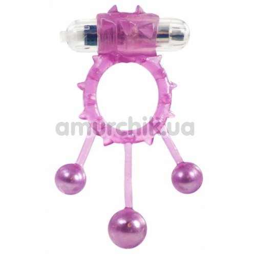 Виброкольцо Linx Ball Banger Vibrating Cock Ring, розовое - Фото №1