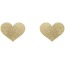 Прикраси для сосків Bijoux Indiscrets Flash Glitter Pasties Heart, золоті - Фото №2