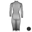 Платье Le Desir Long Dress Fishnet Structure and Turtle Neck, черное - Фото №5
