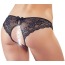 Трусики-стринги Cottelli Collection Crotchless Lace Slip 2310813, чёрные - Фото №1