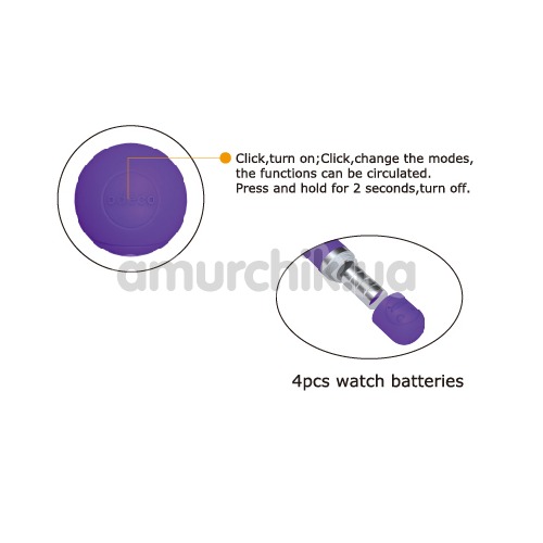Клиторальный вибратор Odeco Quenby, фиолетовый
