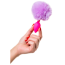 Анальная пробка с фиолетовым хвостиком ToDo Anal Plug Sweet Bunny, розовая - Фото №2
