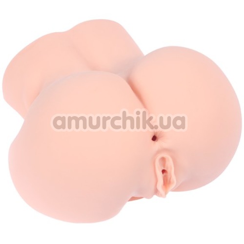 Искусственная вагина и анус с вибрацией Kokos Oknyeo, телесная - Фото №1