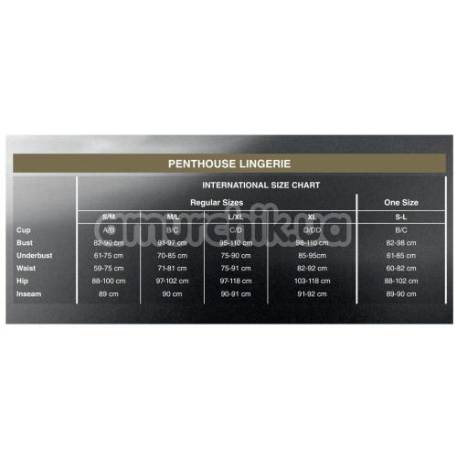 Комплект Penthouse Lingerie Sweet Beast, чорний: пеньюар + трусики-стрінги