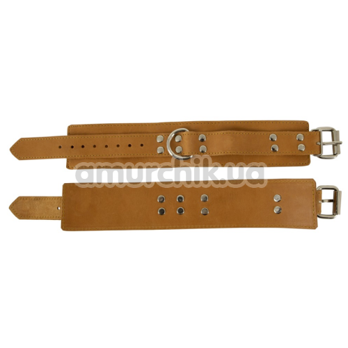 Фиксаторы для рук Zado Fetish Line Leather Wrist Cuffs, коричневые