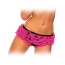 Трусики-шортики женские Ruffle Booty Shorts черно-розовые (модель EP100) - Фото №0