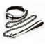 Ошейник с поводком Glo Bondage Collar & Leash, черный - Фото №0