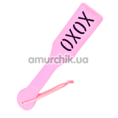 Шльопалка квадратна DS Fetish Paddle XOXО, рожева - Фото №1
