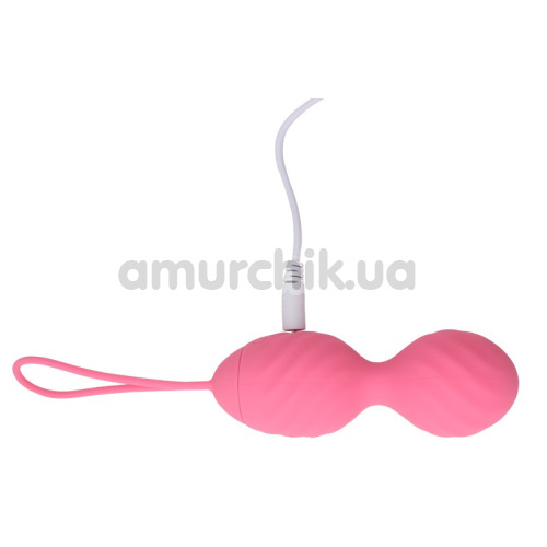 Вагинальные шарики с вибрацией M-Mello Ridged Vibrating Bullet, розовые