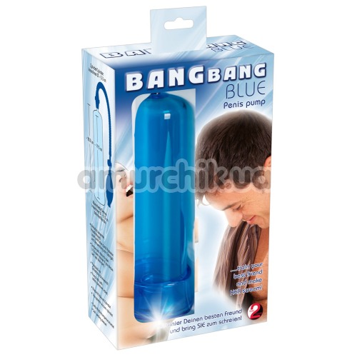 Вакуумная помпа Bang Bang Penispump, синяя