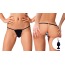 Трусики с анальной пробкой Art of Sex Sexy Panties With Silicone Plug L, черные - Фото №1
