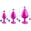 Набір анальних пробок з прозорими кристалами у вигляді сердечок Luxe Bling Plugs Trainer Kit, рожевий - Фото №6