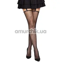 Панчохи Leg Avenue Daisy Dot Fishnet Stockings, чорні - Фото №1