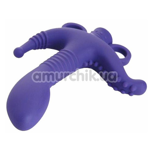 Анально-вагинально-клиторальный вибратор 3 Way Stimulator, фиолетовый