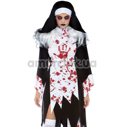 Костюм монахини-убийцы Leg Avenue Killer Nun: платье + платок - Фото №1