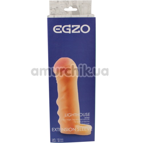 Насадка на пенис Egzo 14 см, телесная