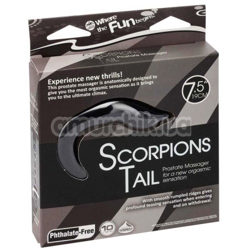 Вибростимулятор простаты для мужчин Scorpions Tail черный