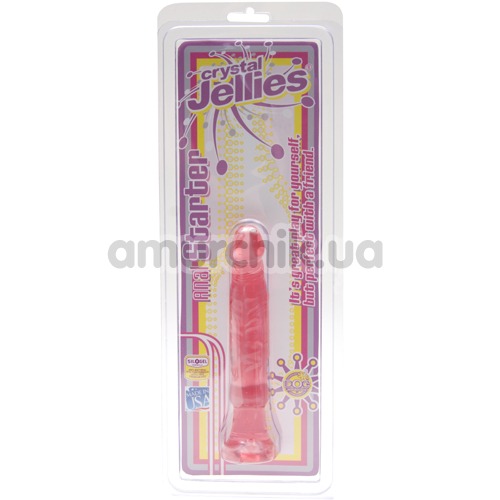 Фалоімітатор Crystal Jellies Anal Starter, 15 см рожевий