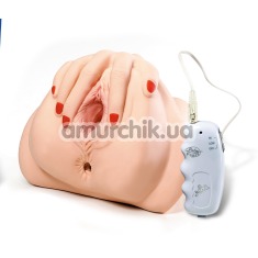 Штучна вагіна і анус з вібрацією Flesh Pussy - Фото №1