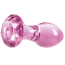 Анальная пробка Crystal Glass Gem, розовая - Фото №1