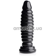 Анальная пробка Master Cock Obsession Ribbed Anal Plug, черная - Фото №1
