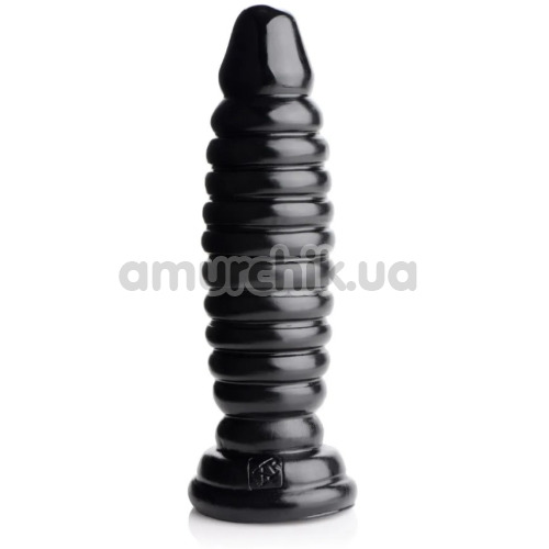 Анальная пробка Master Cock Obsession Ribbed Anal Plug, черная - Фото №1