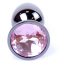 Анальна пробка зі світло-рожевим кристалом Exclusivity Jewellery Dark Silver Plug, срібна - Фото №5