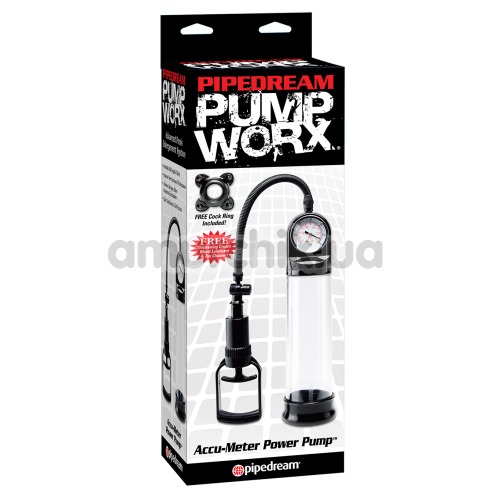 Помпа для увеличения пениса Pump Worx Accu-Meter Power Pump